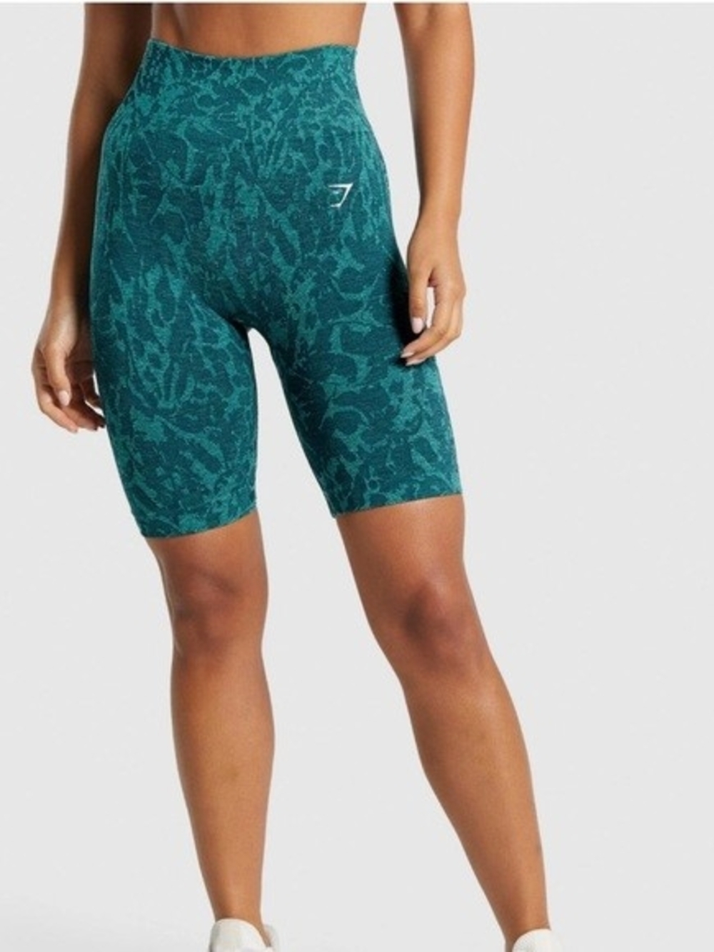 Gymshark Teal High-Waist Seamless Biker Shorts Small